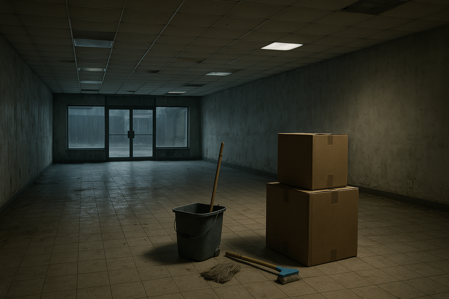 Empty arcade space before transformation